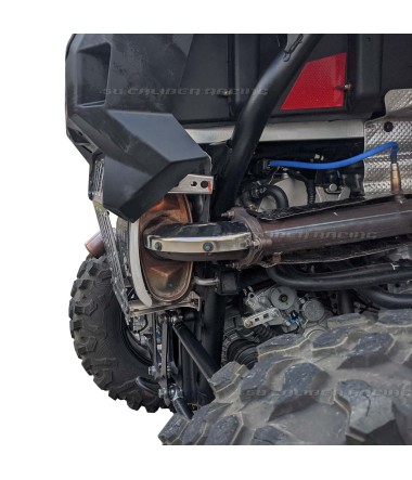 RZR PRO XP Vented Exhaust Cover - Increases departure angle over stock plastic piece