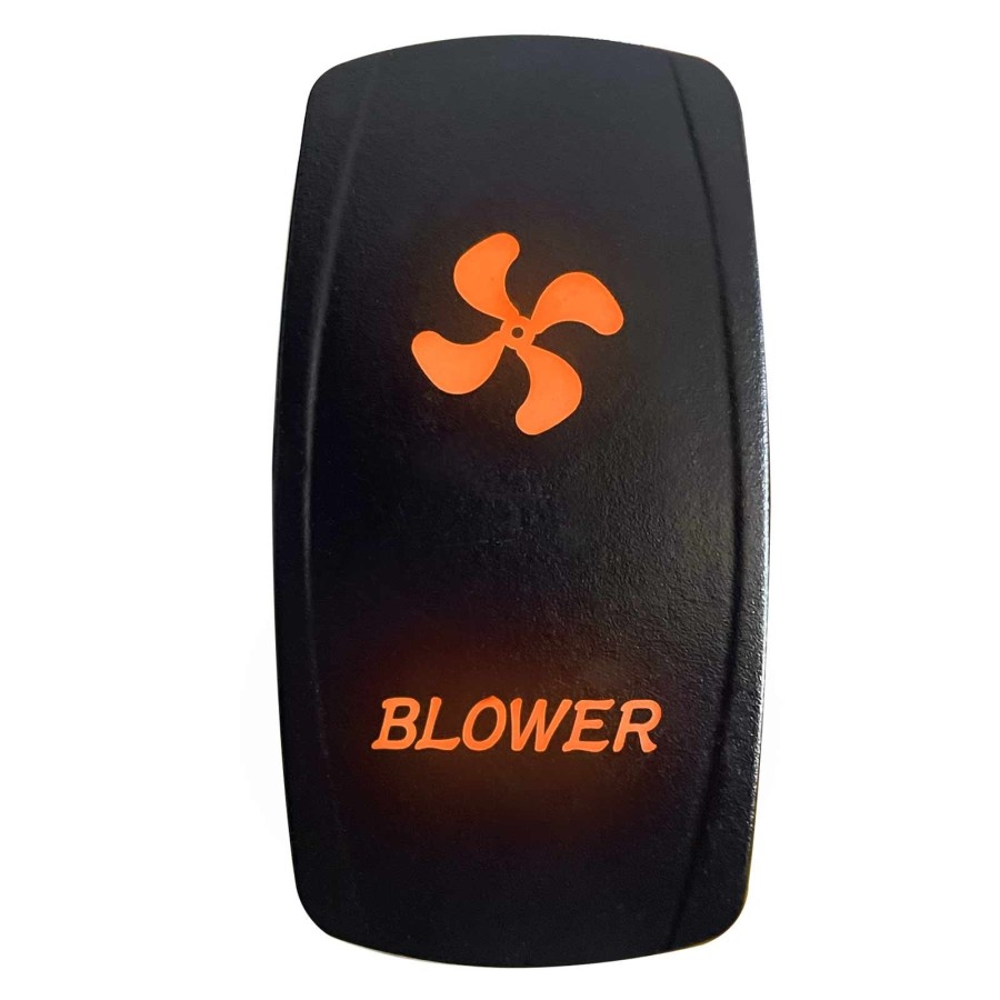 Illuminated On/Off Rocker Switch Blower Orange