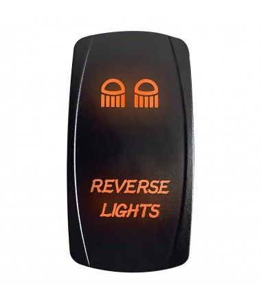 Illuminated On/Off Rocker Switch Reverse Lights Orange