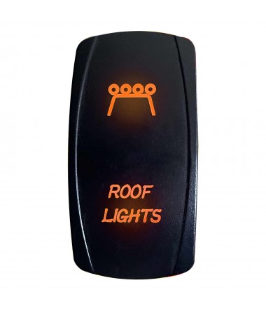 Illuminated On/Off Rocker Switch Roof Lights Orange