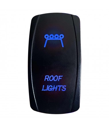 Illuminated On/Off Rocker Switch Roof Lights Blue