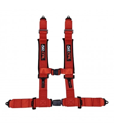 2" 4 point Harness Red
