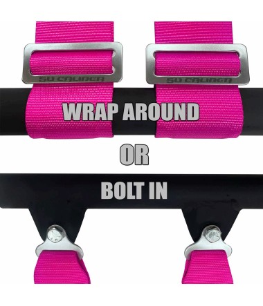 2" 4 point UTV harness pink