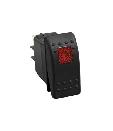 On/On/Off Rocker Switch Red