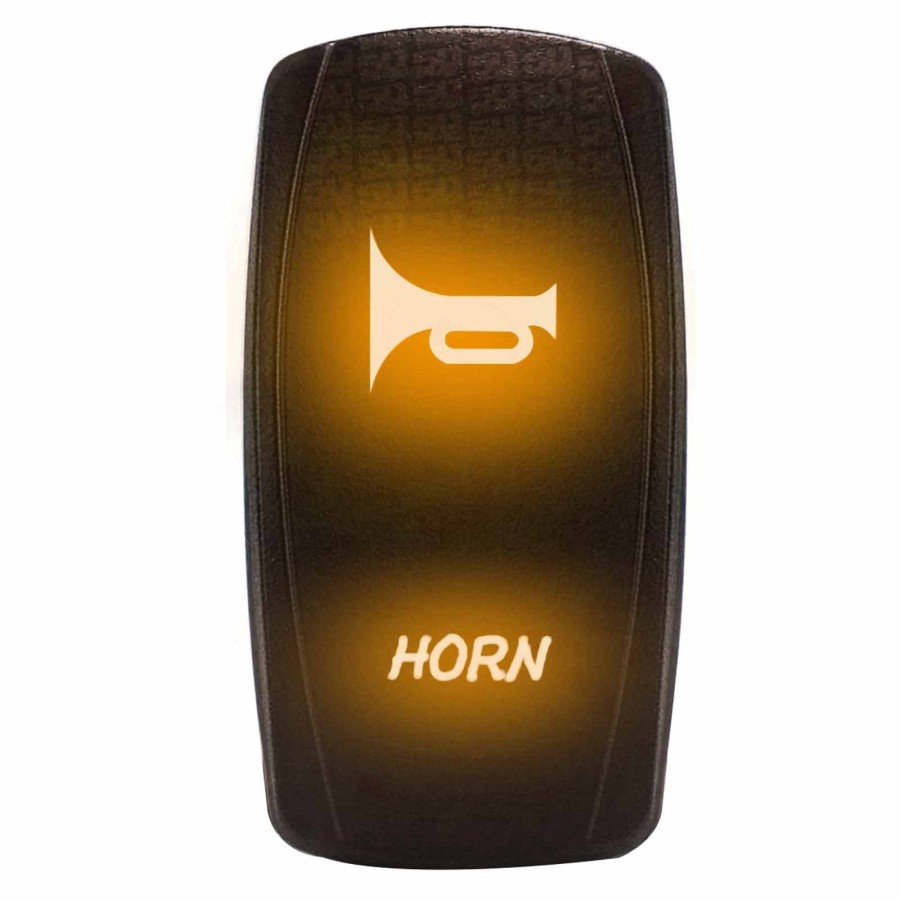 Rocker Switch Momentary Horn Orange