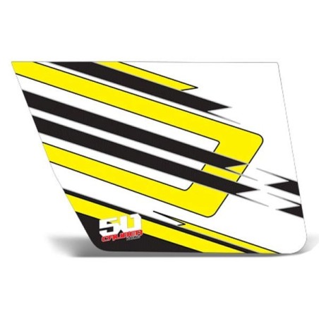 Yellow/White Lightning sticker kit