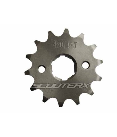 Sprocket 420 pitch 14 tooth 17mm shaft for atv quads	 pitbikes	 and more