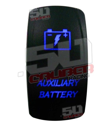 Illuminated On/Off Rocker Switch Auxiliary Battery Blue
