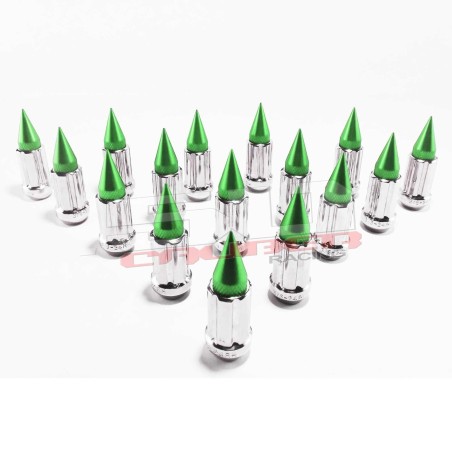 10 x 1.25 mm Chrrome Spiked Lug Nuts - 16 Pack
