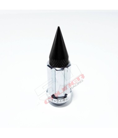 3/8 x 24 Chrome Lug Nuts with Anodized Aluminum Spikes - Black RZR 800 900
