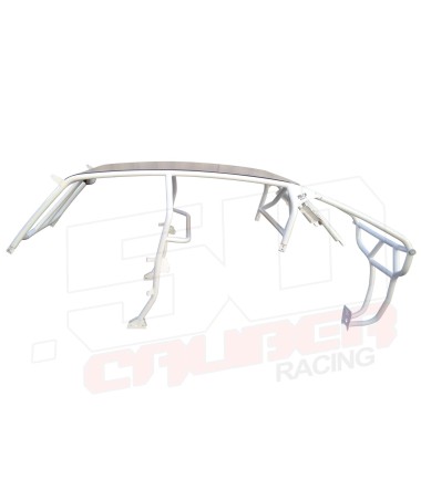 RZR4 white roll cage 4inch lower side view