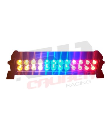 12 Inch Multicolor LED Light Bar with Wireless Remote - Brilliant Red Blue and Amber Lighting