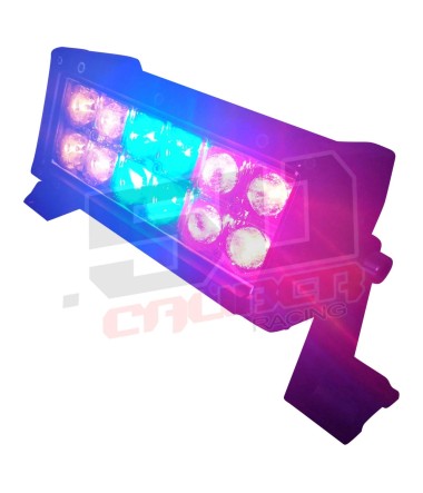 6 Inch Multicolor LED Light Bar with Wireless Remote - Amazing Red Blue and Amber Light Patterns