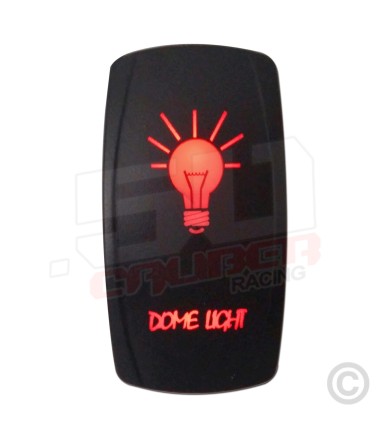 On/Off 50 Caliber Racing Red Dome Light LED Rocker Switch 