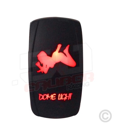 50 Caliber Racing On/Off Dome Light Girl LED Rocker Switch