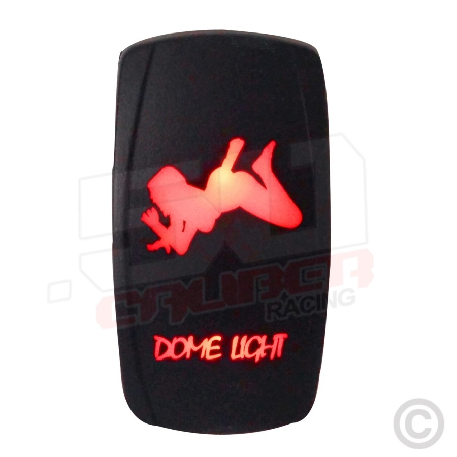 50 Caliber Racing On/Off Dome Light Girl LED Rocker Switch