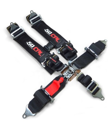 SFI Certified 3" 5 Point Black Safety Harness