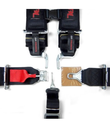 SFI Approved 3" 5 Point Black Safety Harness