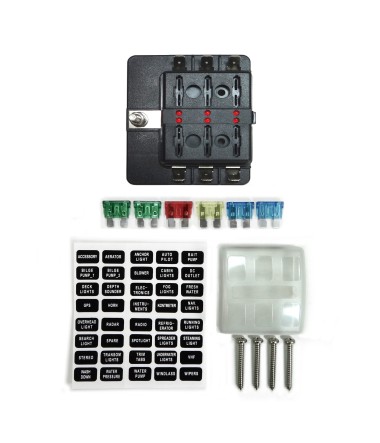 12v 6 Piece Fuse power block aka power panel