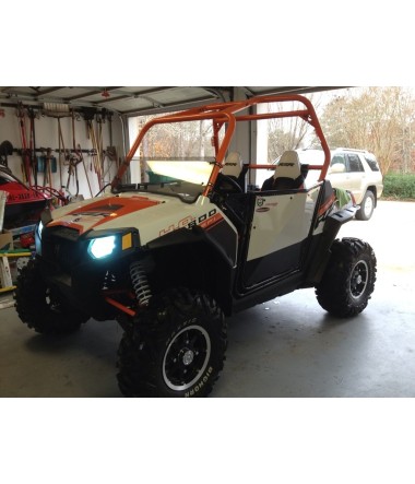 White on black rzr 2 seater doors for rzr s	 xp	 800 and 900