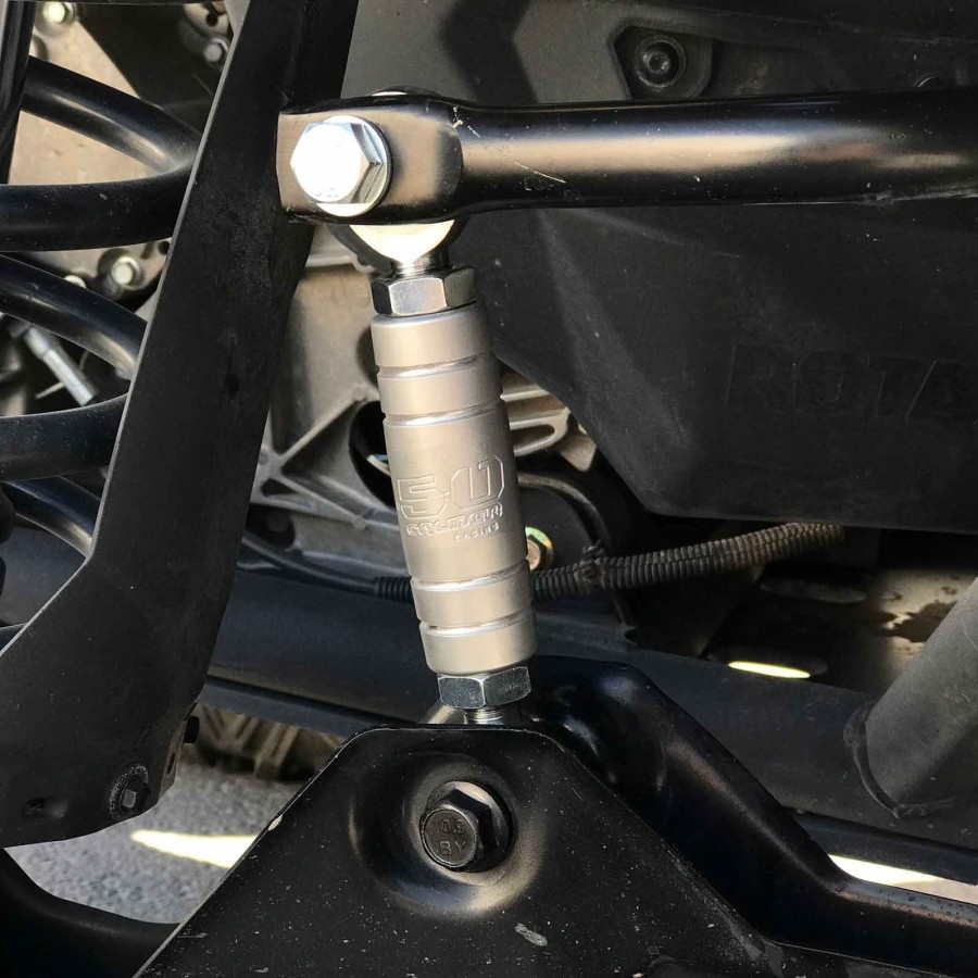 Heavy Duty Billet Alluminum Rear Sway Bar Links Can-Am X3 Raw Silver with 5/8" Heim Joints