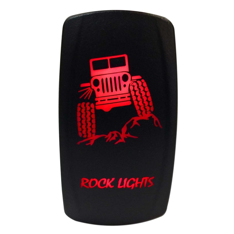 Illuminated On/Off Rocker Switch Rock Lights Jeep