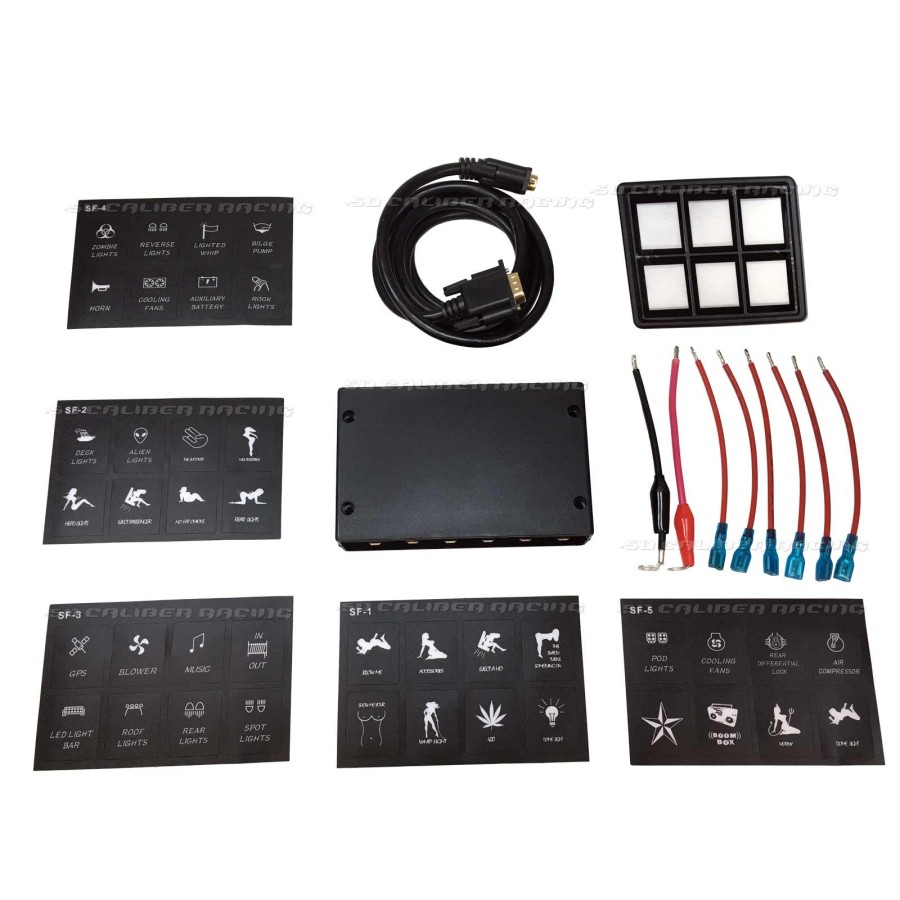 6 Switch Slim Surface Mount Touch Switch Panel