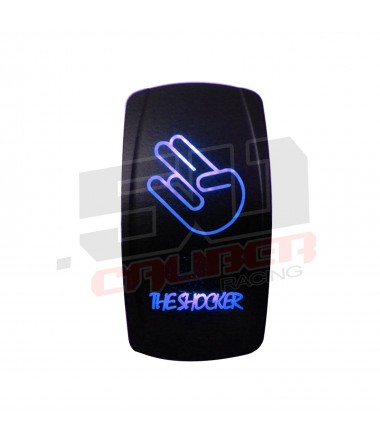 Waterproof On/Off Rocker Switch Sexy Design "Shocker" with Blue LED Illumination	