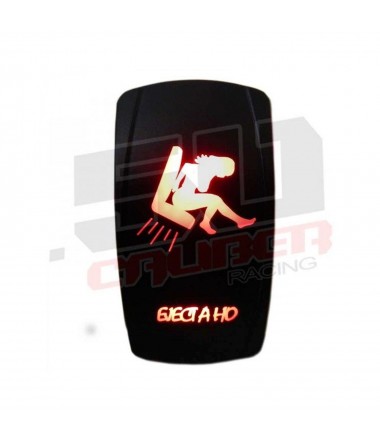 Waterproof On/Off Rocker Switch Sexy Design "EJect A Ho" with RED LED Illumination	