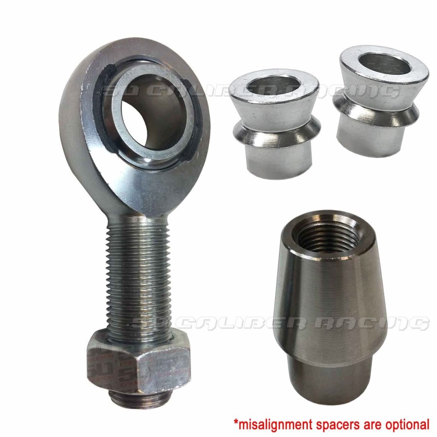 Rod End Kit - Single Joint - 5/8 Chromoly Heim - 1.25 OD Tubing Dimensions - With Optional Misalignment Spacers