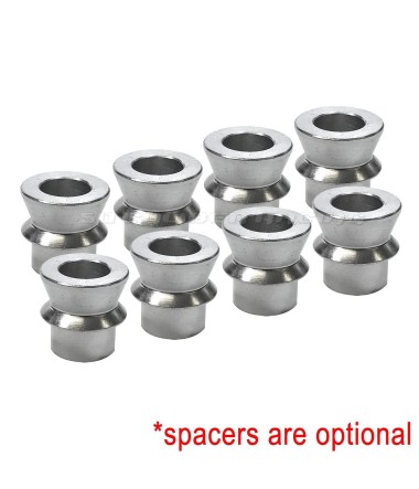 5/8 Sway Bar Link Rod End Kit - High Offset Misalignment Spacers made from Zinc plated Chromoly Steel