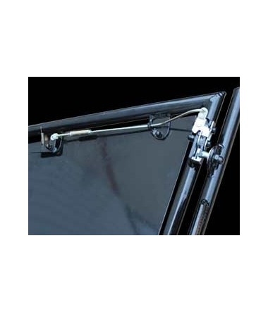 Silver on black rzr 2 seater doors for rzr s	 xp	 800 and 900