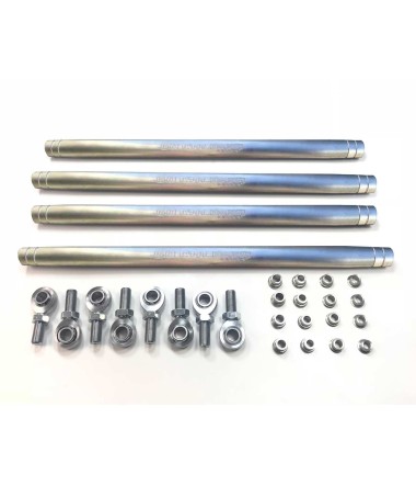 50 Caliber Racing Heavy Duty Radius Rod Kit for RZR PRO XP - Raw Silver Finish - Complete kit