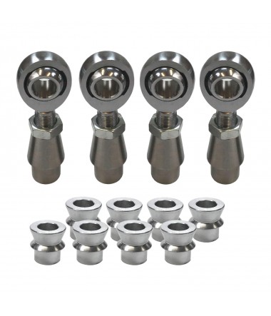 1/2" Sway Bar Link Rod End Kit - With Optional Misalignment Spacers