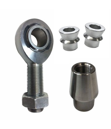 Rod End Kit - Single Joint - 1/2 Chromoly Heim - 1" OD Tubing - High Angle Misalignment Spacers