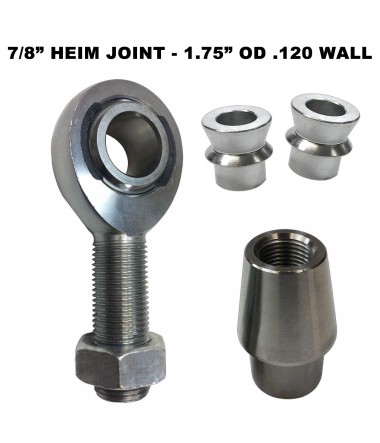 RIght Thread 7/8-14 x 7/8 bore Chromoly Heim - 1.75" OD .120 Wall Tubing - WITH Spacers	