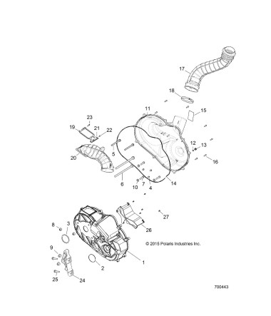 OEM Outer Clutch Cover 2017-2018 RZR XP Turbo